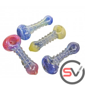 SPIRAL BODY FUMED GLASS PIPE 5inch 3CT/PK